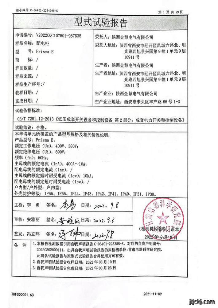 试验报告