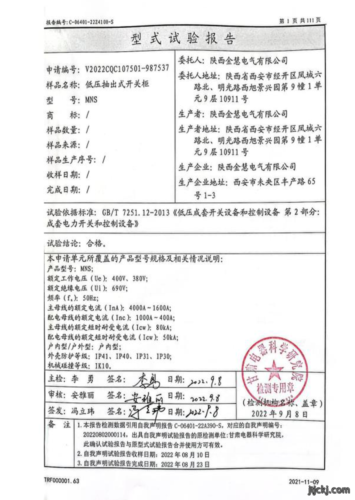 试验报告